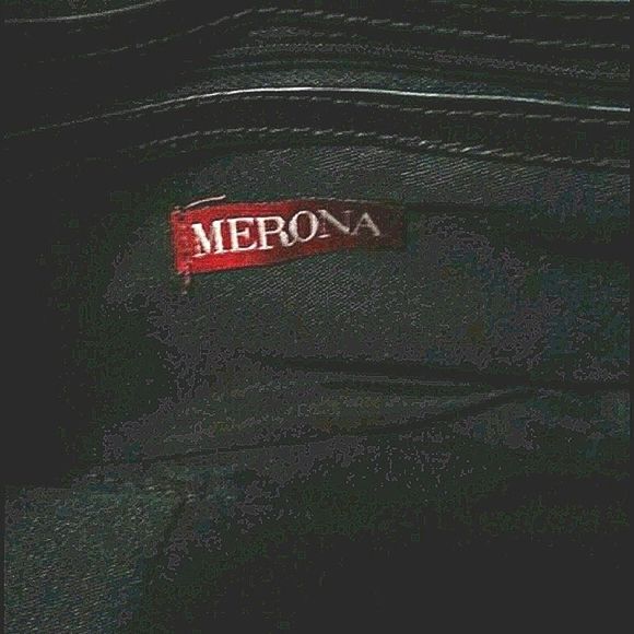 Merona Black & Leopard Print Vegan Leather Classic Envelope Clutch Bag - Picture 7 of 8